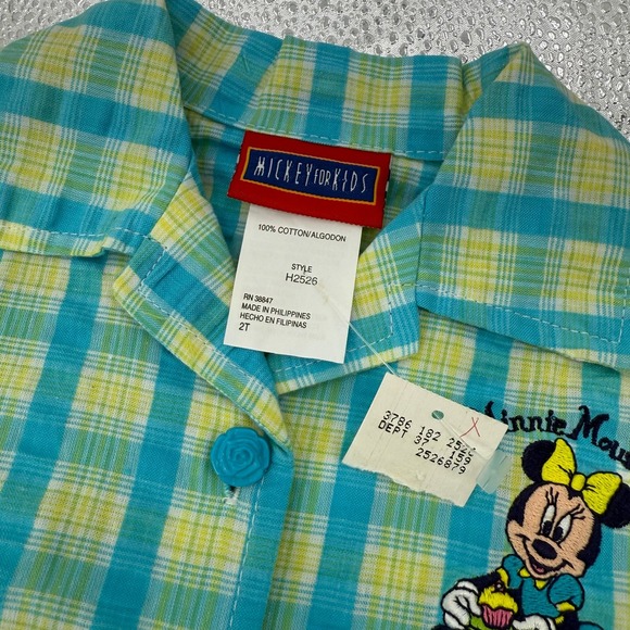 Vintage Mickey and friends toddler Minnie Mouse cute as a cupcake short‎ set 2t - Picture 5 of 8